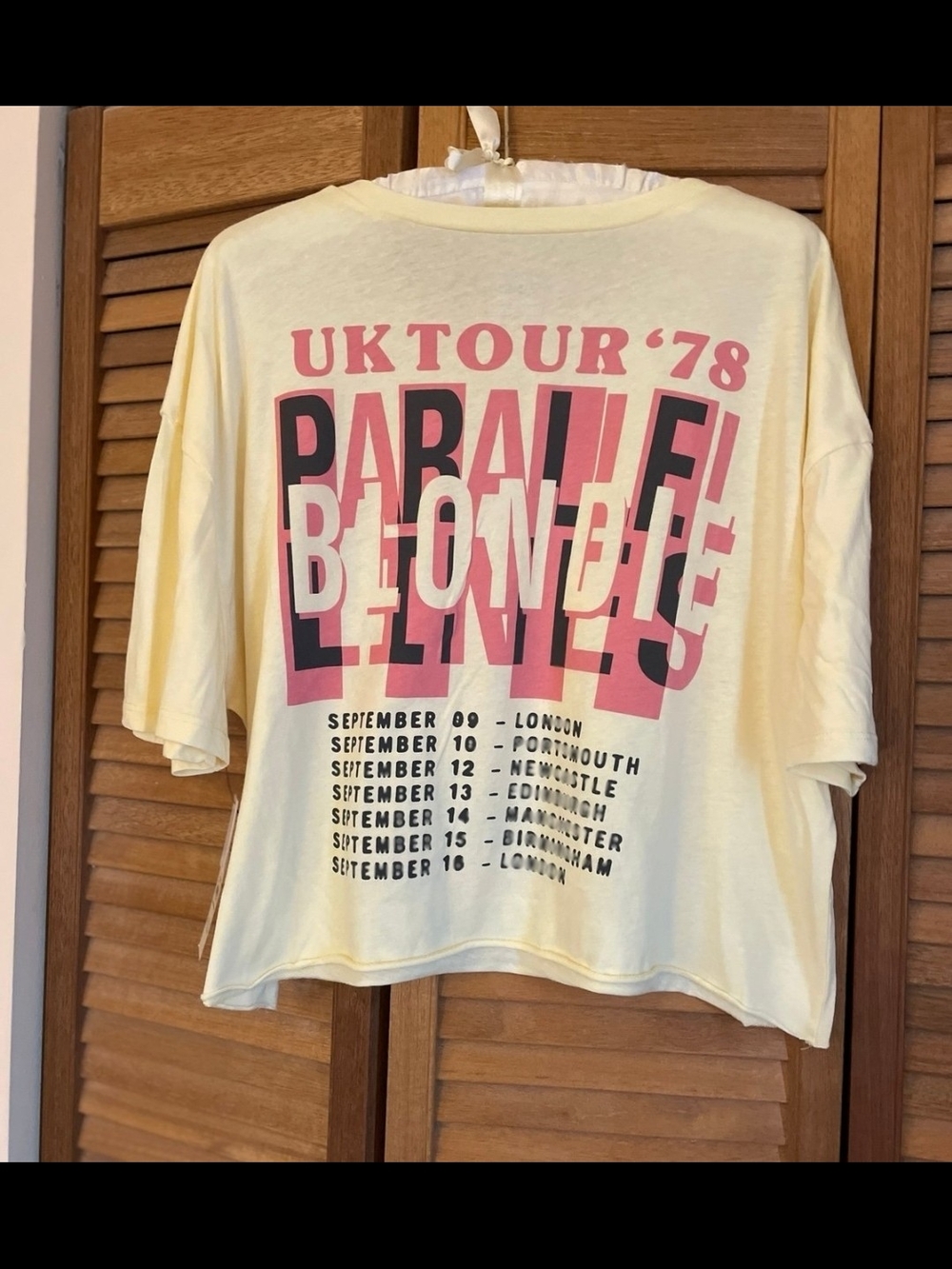 Blondie UK Tour '78 Yellow Graphic Tee